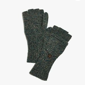 NWT Convertible Ribbed Midnight Green Gloves